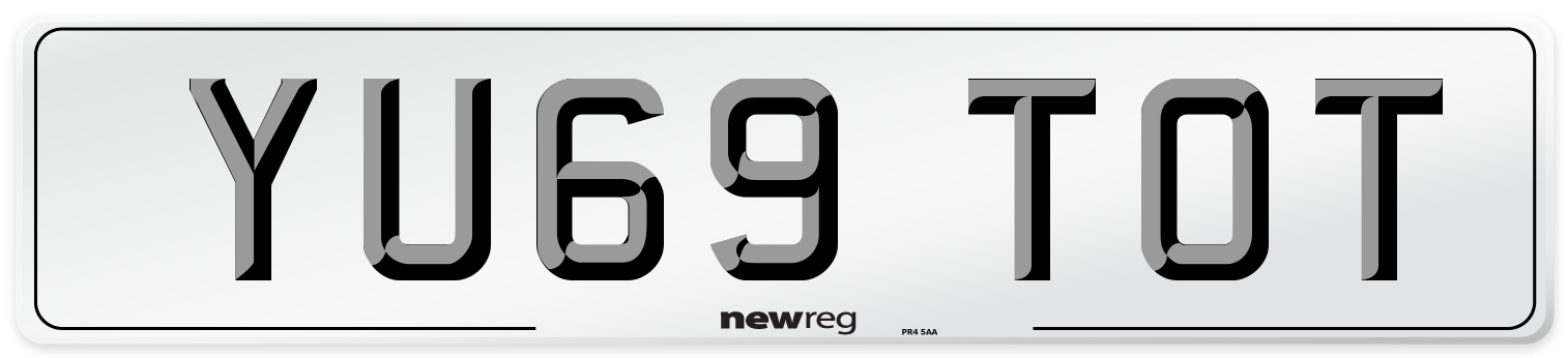 YU69 TOT Number Plate from New Reg